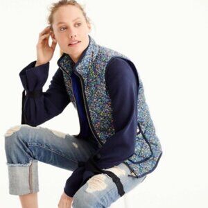 JCREW Excursion Down Vest in Liberty Catesby Floral, Size Extra Small